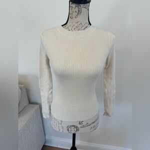 Grey/Ven cream Rib-Knit Sweater size XS